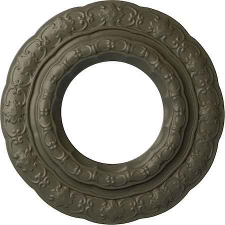 Ekena Millwork Lisbon Ceiling Medallion (Fits Canopies up to 7"), Hand-Painted Witch Hazel, 15 3/8"OD x 7"ID x 1"P CM15LIWHF